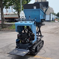 Mini-dumper chenillé télécommandé de 500 kg à déchargement hydraulique automatique pour le transport sur sites montagneux et vergers