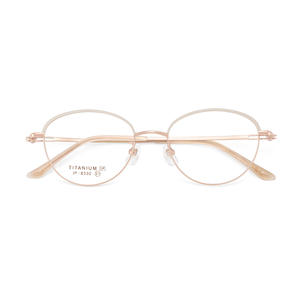 Montures de lunettes ovales en titane pur 6330, légères, monture complète, verres en résine, design unisexe, origine Danyang - Product Image 1