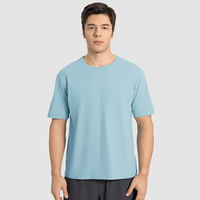 T-shirt de sport à séchage rapide pour hommes, haut décontracté à manches courtes de couleur unie, t-shirt polyvalent pour la course en plein air, la salle de sport et le fitness