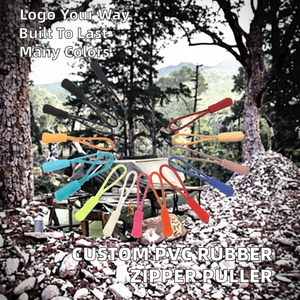 Tirettes de fermeture éclair en silicone lavables, non verrouillables, peintes, avec logo personnalisé, marque Xinpeng, 10x6.5cm, en gros - Product Image 2