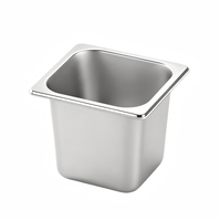 Kommerzielles 1/6 GN-Behältnis 150mm Extra Tief Edelstahl 201 Massives Gastronorm-Behältnis Buffet Sauce Hotel Restaurant Catering
