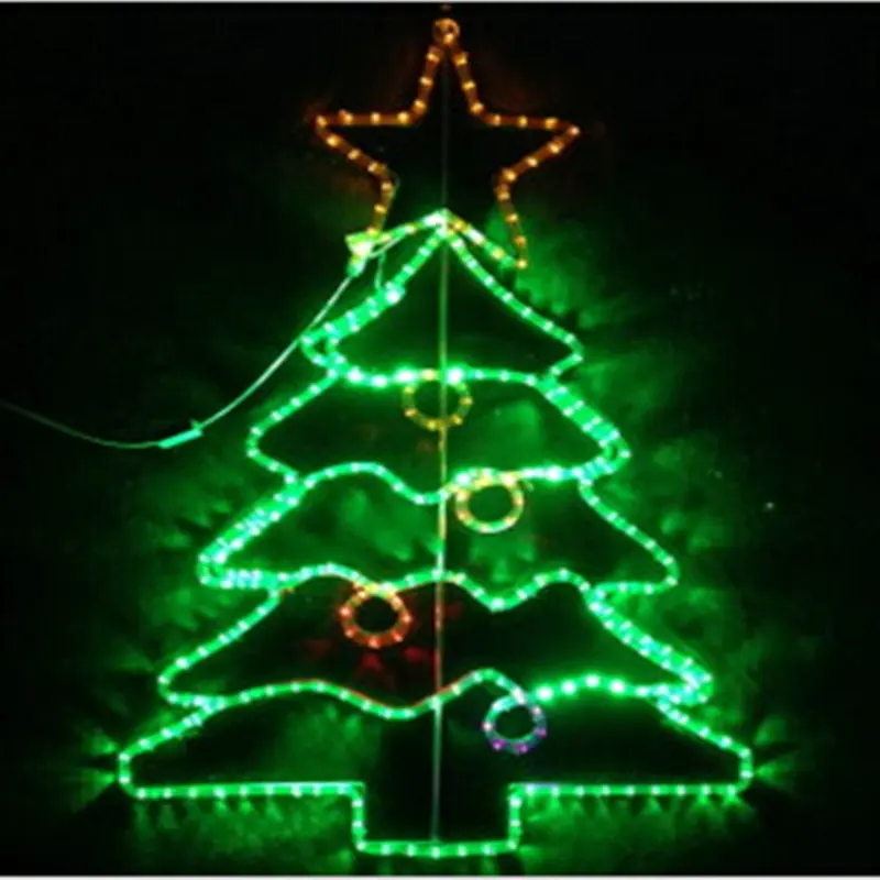 LED 2D IP 65 Tube Motify Rope Christmas Tree Light For Holiday Decoration