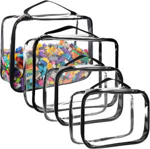 6pcs Large Organizer Pvc <strong>Storage</strong> <strong>Bag</strong> With Zipper Toy <strong>Storage</strong> <strong>Bags</strong> - Product Image 2