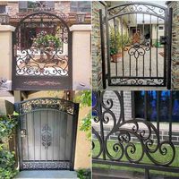 Rosettes ornementales en fer forgé, éléments de conception de porte, rosettes en métal, accessoires décoratifs, rosettes en fer