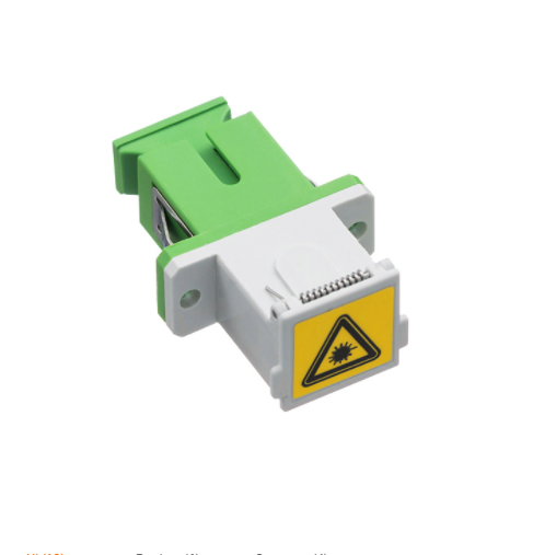 FTTH SC APC Coupler Singlemode Simplex Flange Shutter Green White Fiber Optic Adapter