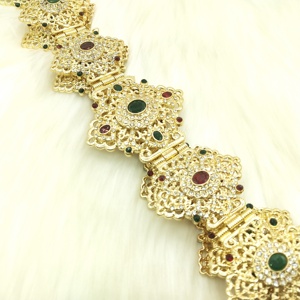 <span class=keywords><strong>Ceinture</strong></span> marocaine en cristal R à longueur réglable pour femmes bijoux de mariage algérien <span class=keywords><strong>Caftan</strong></span> chaîne en métal pour vêtements de mariée - Product Image 5