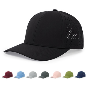 <b>Waterproof</b> Structured Sport Caps Fast Dry <b>Hat</b> for Outdoor Unisex Custom Laser Hole Sport Running Cap <b>hats</b> Adjustable Size - Product Image 2