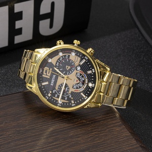 Vente directe d'usine de montres à quartz pour hommes à bracelet en acier inoxydable, tendance et très vendues, avec calendrier - Product Image 2