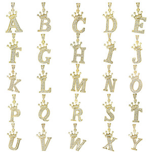 Zgsp — lettre à breloque Hip Hop, petite bouteille d'or en CZ, pour la fabrication de bijoux, pendentif avec lettre initiale en <span class=keywords><strong>diamant</strong></span>, vente en gros - Product Image 1