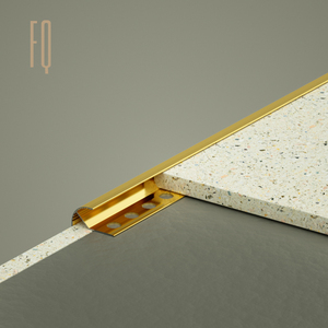 Алюминиевый золотой цвет керамическая плитка отделка 1,5 мм Толстый алюминиевый сплав краевая плитка аксессуары - Product Image 3