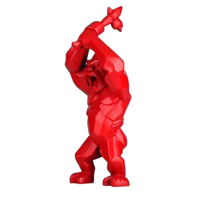 Hot creative ornaments resin crafts art animal King Kong gorilla sculpture for home decoration