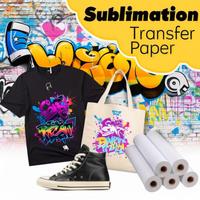 Kertas Sublimasi Cepat 38g/45g/55g/72g/85g/95gsm 36" X 328ft untuk Kain Printer Sublimasi Transfer Panas
