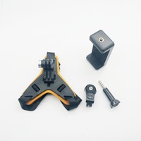 Support de menton de casque de moto, kit de tir de téléphone portable, GoPro, support de sangle de fixation de casque de menton