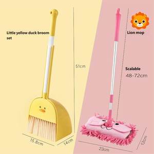 Outils de nettoyage ménagers pour enfants petit <span class=keywords><strong>balai</strong></span> avec ensemble de pelle à poussière matériau de tête de poils vadrouille sol en chenille - Product Image 4