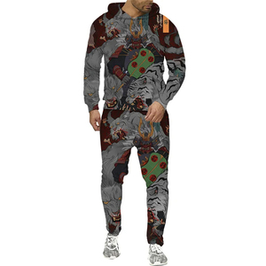Ensemble de vêtements pour hommes avec impression graphique de dragon mystérieux, sublimation polyester, sweat-shirts et sweats à capuche pour hommes, streetwear de plein air - Product Image 3