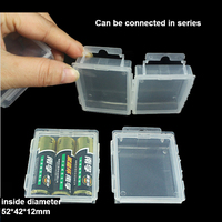 Hameçon pour boîte à batterie, boîte en plastique PP, tailles intérieures 52*42*12mm pouvant être attaché dans une série, lame, crochet de poisson, outil en plastique