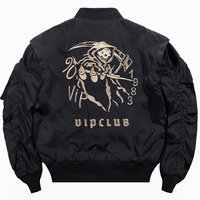 Veste coupe-vent rétro à fermeture éclair, motif cœur brodé, design unisexe, multi-poches, vêtements de travail, uniforme de baseball ample, bomber d'automne