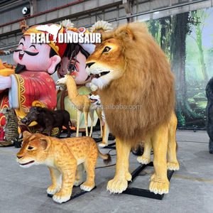 Animatronic Lion 하이 시뮬레이션 현실적인 Animatronic 모델 실물 크기 공원 사자 - Product Image 2
