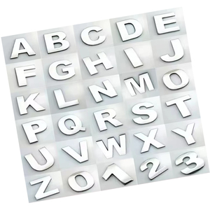 Kích Thước Lớn Kẽm Hợp Kim 3D Nổi 4.5Cm Tiếng Anh Thư Và Số Xe Sticker DIY Đuôi Sticker Xe Chuyển Sticker - Product Image 1