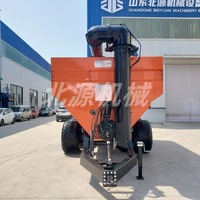 Remorque de transport de céréales et d'engrais multifonctionnelle à haute productivité 150-200 CV 3-7 m/min, machine tractée par tracteur avec boîte de vitesses