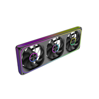Ventilador de Caja Integrado de 360 mm, 3 en 1, PWM ARGB, con 83 LED, Rodamiento Hidráulico, Sincronización de 5 V y 3 Pines para PC Gaming