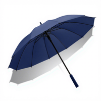 Parapluie de golf droit extra large 110 cm, coupe-vent, en fibre de verre, avec poignée en polyester et logo personnalisé 2026