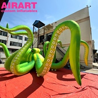 Artair Poisson gonflable géant, poulpe gonflable vert