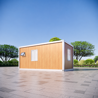 Maison modulaire préfabriquée moderne en bois grainé, maison portable en kit pour bureau de jardin, chambre d'amis et hébergement temporaire
