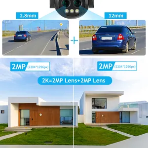 8X 하이브리드 광학 줌 Ptz 돔 보안 카메라 4Mp 보안 인간의 감지 자동 추적 카메라 시스템 세트