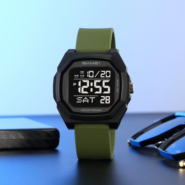SKMEI 2495 Water Resistant Chronograph Digital Watch with Count Down Timer Fashion Casual Design