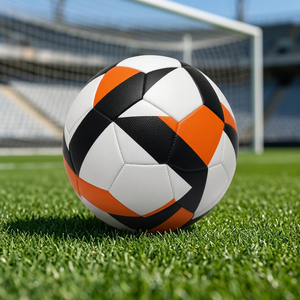 Ballon de football de qualité supérieure, taille 5, blanc, noir, orange, durable, ballon de sport d'extérieur, entraînement professionnel - Product Image 1