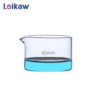 Loikaw cristallisant plat fond plat laboratoire verre cristallisant plat tasse bécher avec bec