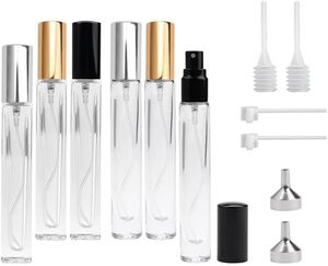 Wholesale 100pcs 5ml 10ml 15ml 20ml Empty Cylinder Glass Perfume Spray <b>Bottle</b> Screw Cap Portable <b>Small</b> Clear Carton - Product Image 2