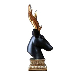 Tùy Chỉnh Animal Skull Statue Trang Trí Trong Nhà Black Deer Head Đối Với Trang Trí Nội Thất - Product Image 4