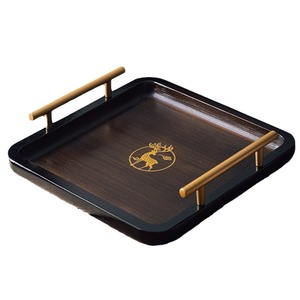 ถาดชาไม้ไผ่ทรงสี่เหลี่ยมพร้อมหูจับสีทองลายกวางสำหรับโรงแรมร้านอาหาร - Product Image 5