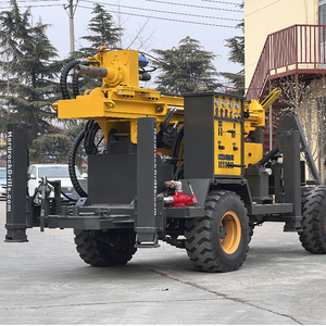 حفارة آبار مياه هيدروليكية بطول 200م/260م/300م، حفارة آبار مياه متنقلة على عجلات تُجر بواسطة مركبة، تستخدم لحفر آبار المياه - Product Image 4