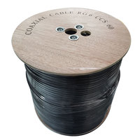 Cable Coaxial Personalizado Lmr 400 300 Rg6 Rg59 de 75 50 Ohmios, Cable de Cobre para CCTV