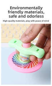 Toupie volante colorée en plastique de 10 cm de diamètre pour enfants, jouet d'extérieur pour interaction parent-enfant (unisexe) - Product Image 4