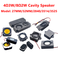 Boîtier de haut-parleur micro-cavité portable personnalisable 27MM/32MM/2840/3514/3525 4R 8R 2W3W, composants acoustiques pour machine publicitaire IA