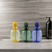410ml Squeeze Round Plastic Pet Bottle Flat Mouthwash avec Pump Seal pour Liquid Packaging Box Packed