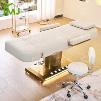 Table de soin du visage de luxe, table de beauté électrique, lit de massage cosmétique, lit pour extensions de cils