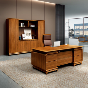 Bureau de direction moderne élégant en bois pour le mobilier de bureau du président Table de direction de bureau classique pour le patron - Product Image 3
