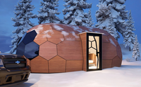 Dôme géodésique ovale hexagonal, maison-bulle extérieure pour observation du ciel étoilé, maison préfabriquée pour glamping, jardin ou véranda