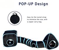 Tunnels pour chats avec tente cube et jouets interactifs pliables à trous de regardement pour chatons et chiots