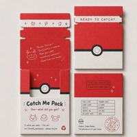 Sobre de Embalaje Personalizado de Papel Kraft Blanco Ecológico con Cierre de Cremallera y Tira Desgarrable para Tarjetas Coleccionables de Pokémon