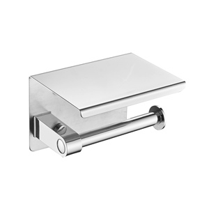 304 Wc in acciaio inox Rotolo di Carta Del Supporto Del Basamento con supporto di carta igienica con coperchio - Product Image 2