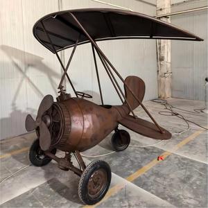 Moderna Scultura Grande in Acciaio Inossidabile, Dispositivo Mobile <span class=keywords><strong>Vintage</strong></span>, Statua Astratta in Metallo a Forma di Aeroplano per Piazze Pubbliche e Decorazioni da Giardino - Product Image 1