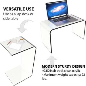 Akrilik şeffaf sehpa çok amaçlı yerden tasarruf yan masa köşe sehpa tur masası - Product Image 6