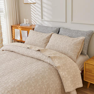 Juego de Sábanas de Tres Piezas de Seda/Algodón con Estampado Geométrico Moderno de Silk Song Home, 200 Hilos, para Uso en Todas las Estaciones - Product Image 5