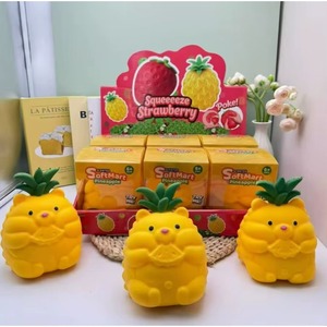 <b>Cute</b> Fruit <b>Bear</b> Squishies Peach Strawberry Pineapple Slow Rising Decompression Toys - Product Image 1